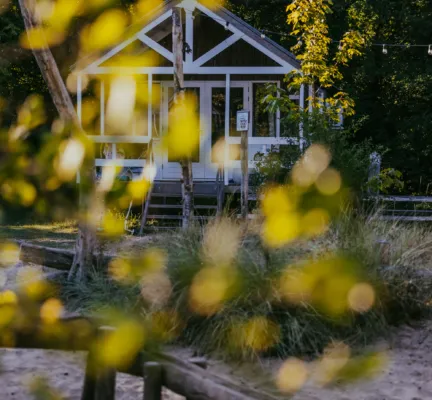 Strandhuisje doorkijk